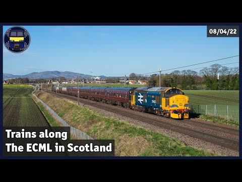 Trains along The ECML in Scotland | 08/04/22