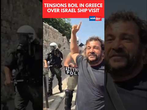 Clashes Erupt in Greece as Israeli Cruise Ship Docks Riot Police vs Protestors  Watch 16 thousand views  play Short