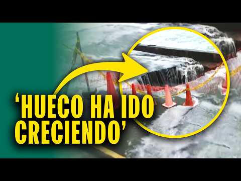 'Es un peligro continuo': Enorme forado deja pista completamente intransitable y amenaza a vecinos