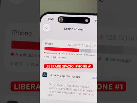COME LIBERARE SPAZIO SU IPHONE 📱 #1 #shorts #iphone #icloudbypassfull #iostutorials