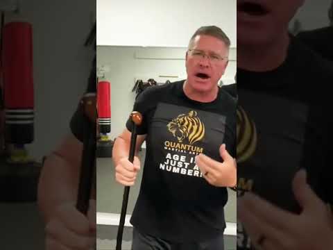 Self defense with a waking stick #shorts