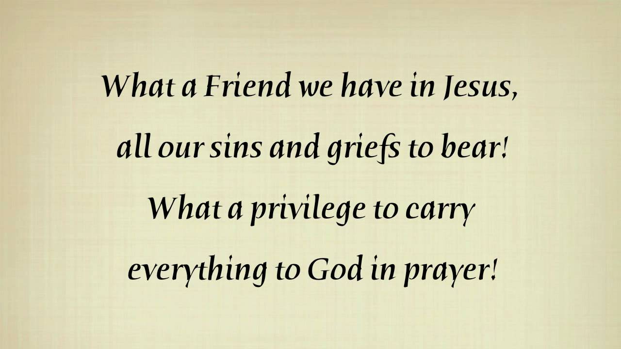 What a Friend We Have in Jesus - Piano with Lyrics - YouTube