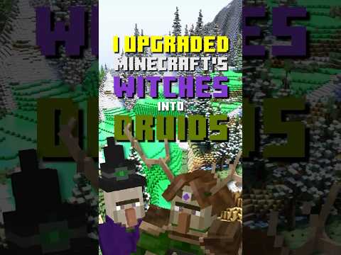 I upgraded Minecraft's Witches into DRUIDS! #minecraft #minecraftbuilding #shorts