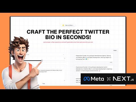 Using Next.js build an AI powered twitter Bio Generator | Groq | Shadcn | Llama 3 | Vercel AI SDK