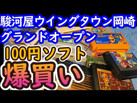 【爆買】100円ファミコンソフトやゲームボーイソフトが大量！？愛知県岡崎市にオープンした駿河屋のグランドオープンが神でした