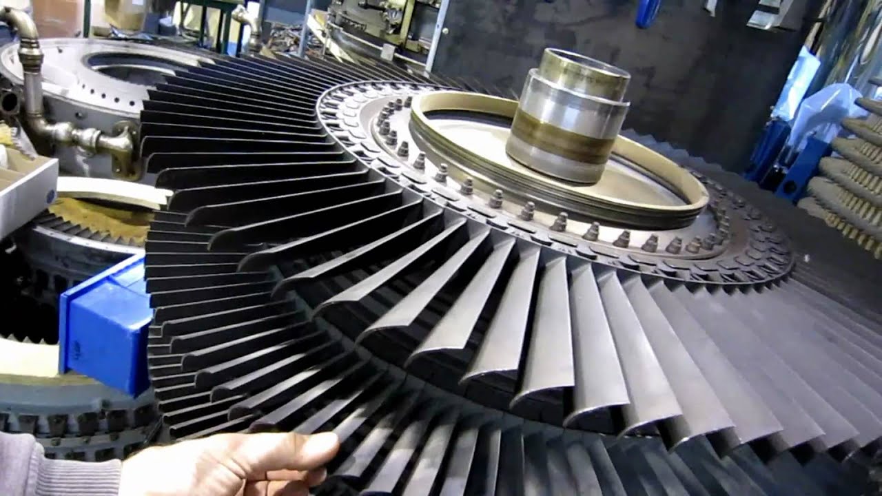 Jet engine turbine blade noise - YouTube