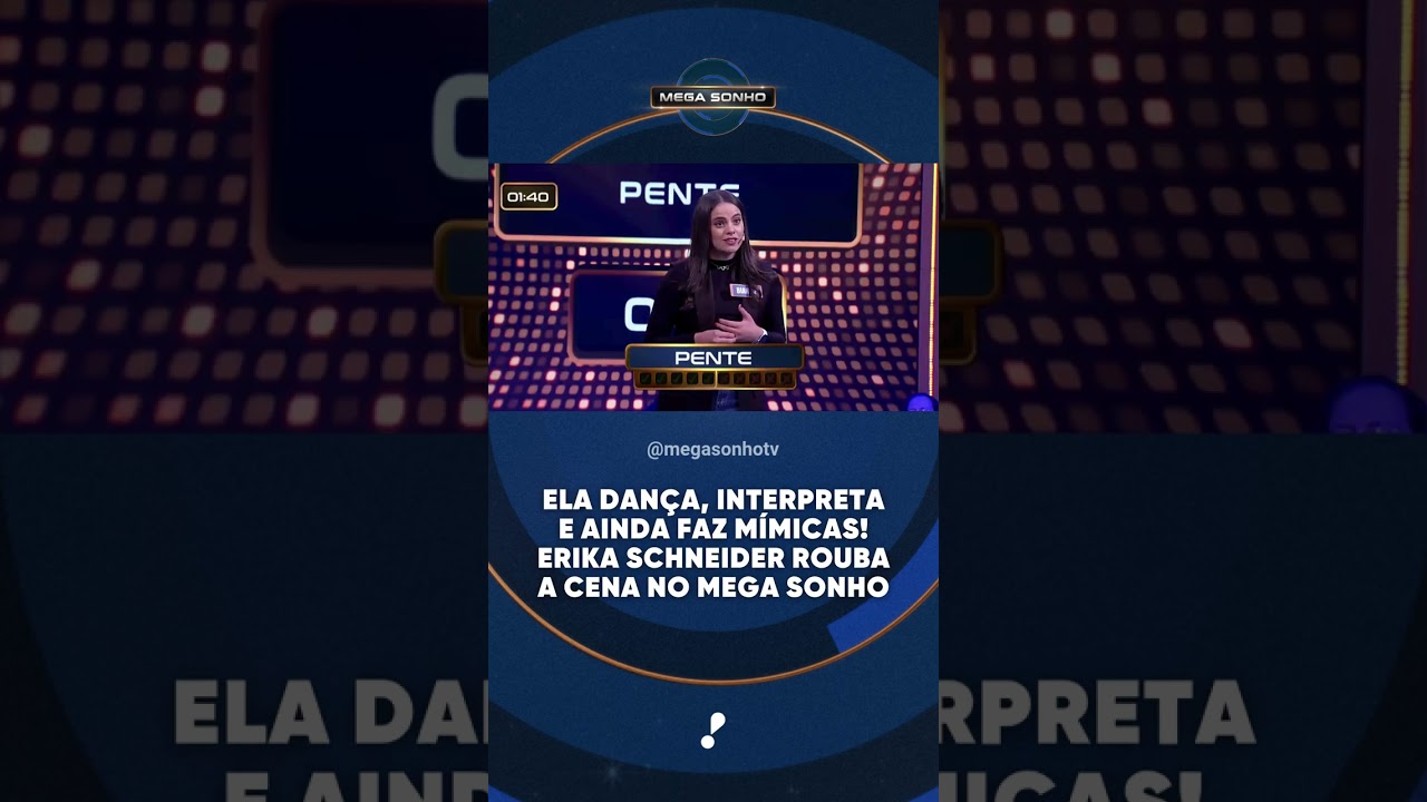 Ela dança interpreta e ainda faz mímicas Erika Schneider rouba a cena no Mega Sonho