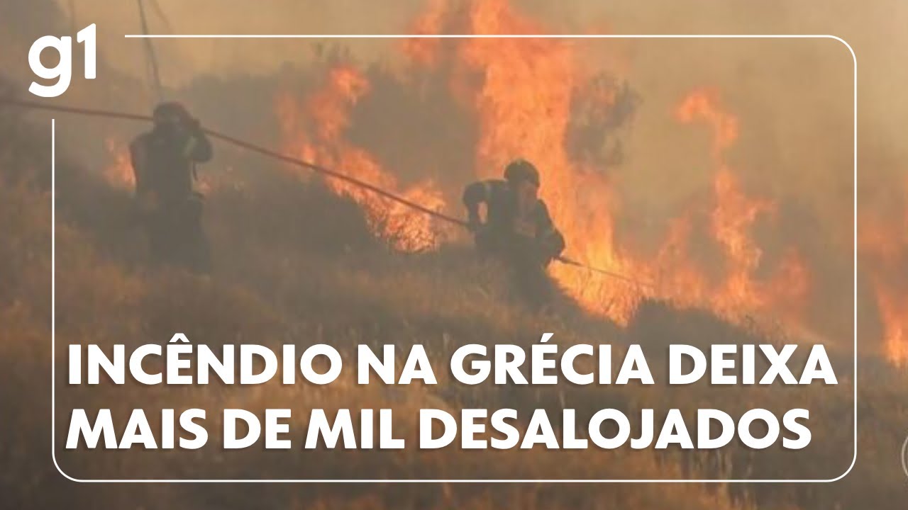 Incêndio florestal na ilha grega de Creta deixa mais de mil pessoas desalojadas