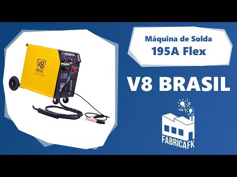 Máquina de Solda MIG Flex 195A com Tocha 6,2kVa 0,8mm 220V V8 Brasil - Vídeo explicativo