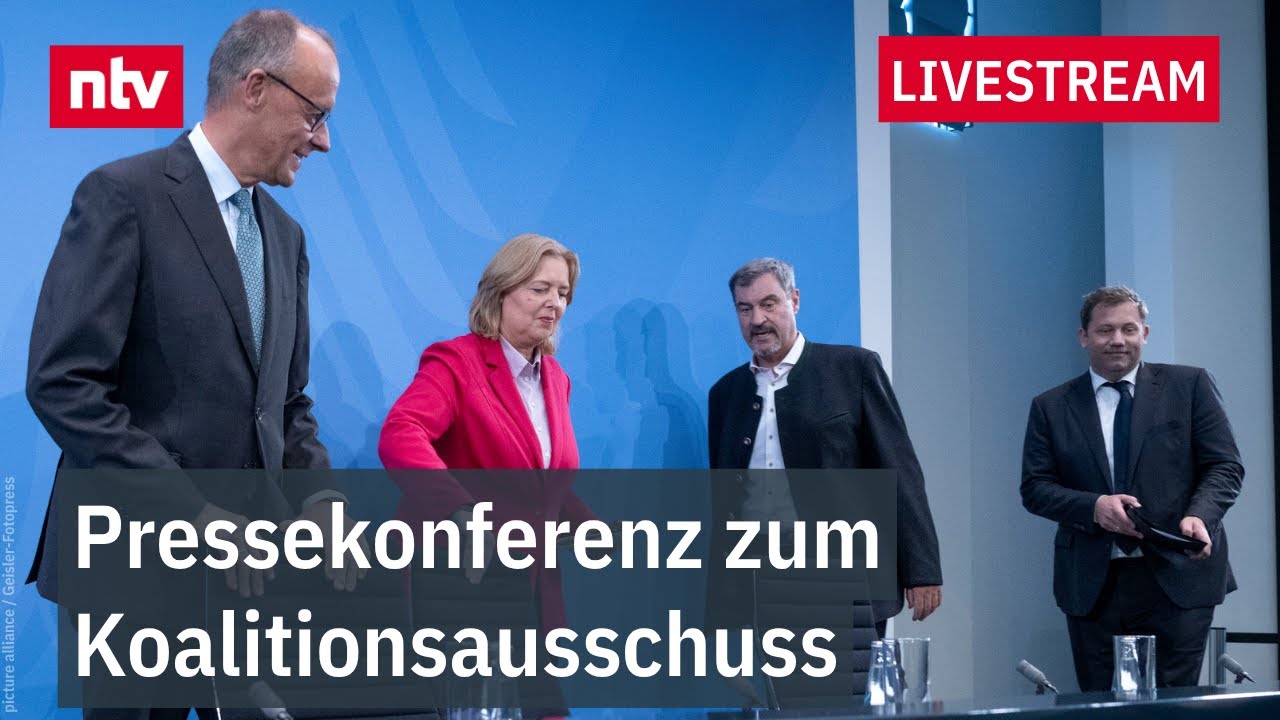 LIVE: Pressekonferenz zum Koalitionsausschuss
