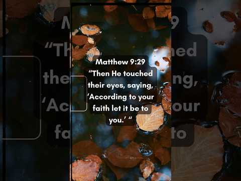 Matthew 9:29 - Faith in Jesus