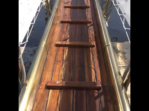 Walking the gangplank of the ship - 900th video #subscribe #views #buquegloria #arcgloria #tallship