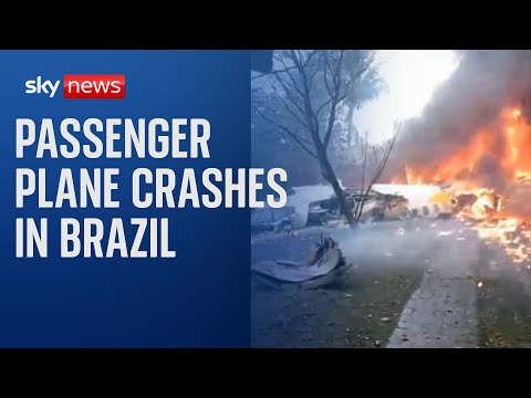 BREAKING: Passenger plane carrying 62 people crashes in Brazil