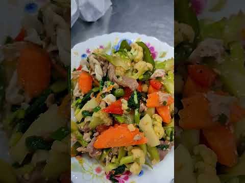 Mixed vegetable stir-fry#food #shorts