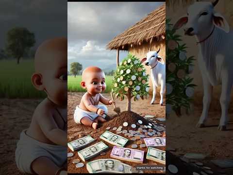 Cute baby plants 🌱 Money tree #trending #viral #ai #cutebaby