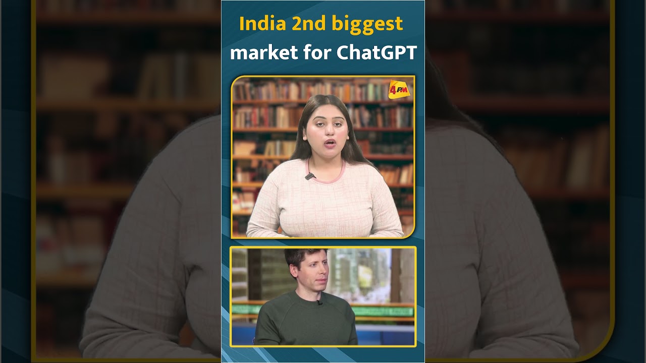 India 2nd biggest market for ChatGPT #shorts #short