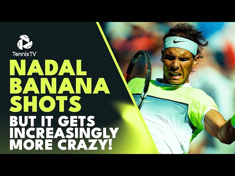 Rafael Nadal Banana Shots But They Get Increasingly More CRAZY 💪