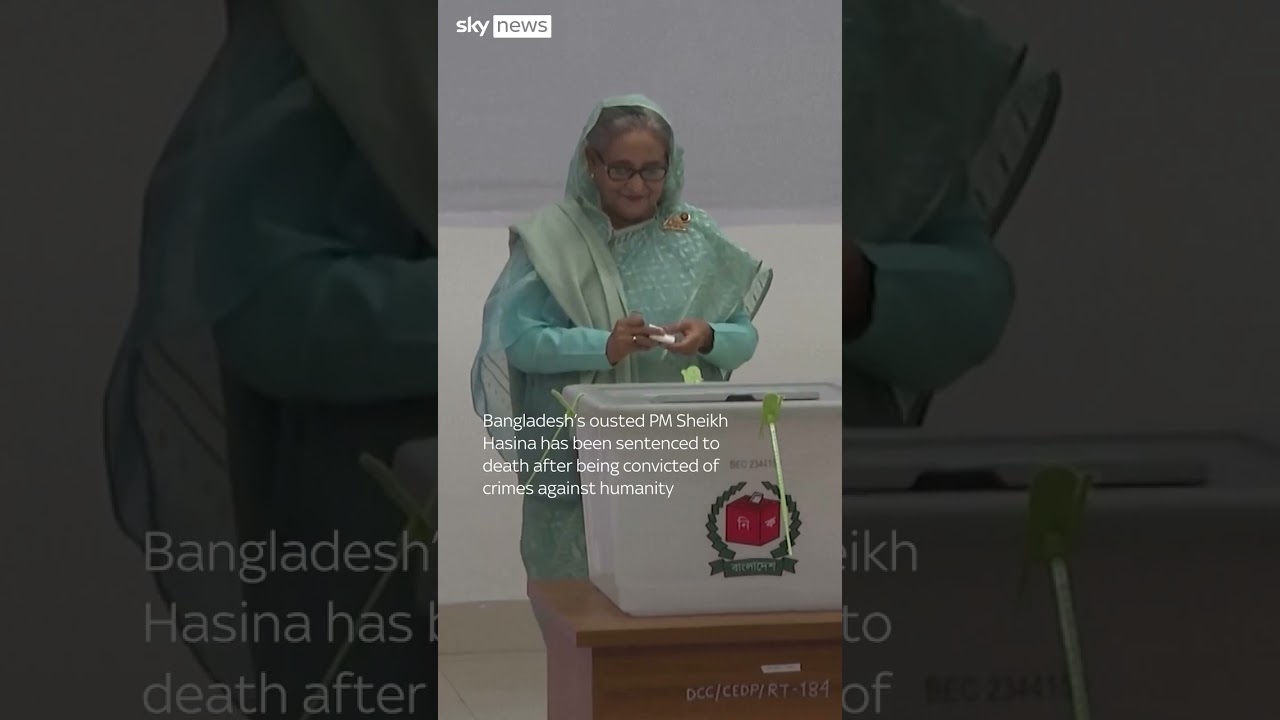 Moment former Bangladeshi PM is sentenced to death