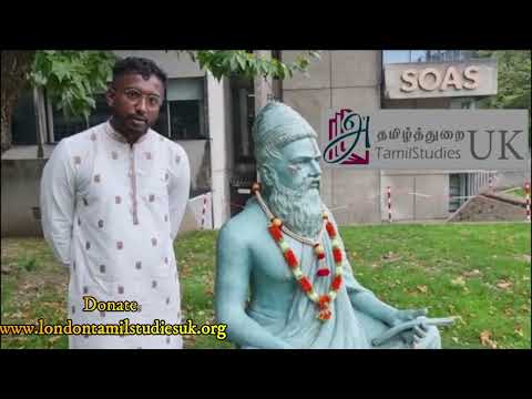 Mahishan pays respect to “Thiruvalluvar” statue in London, UK. www.londontamilstudiesuk.org