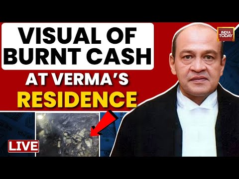 LIVE: Visuals Of Burnt Pile Of Cash At Delhi High Court Judge Yashwant Varma's Residence