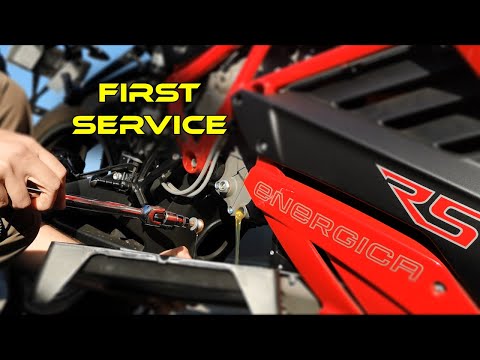 Energica Eva Ribelle // First Service // EMCE gearbox oil change