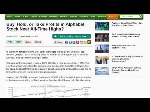Zacks Strategist Shaun Pruitt  Discusses Alphabet Stock Near All-Time Highs