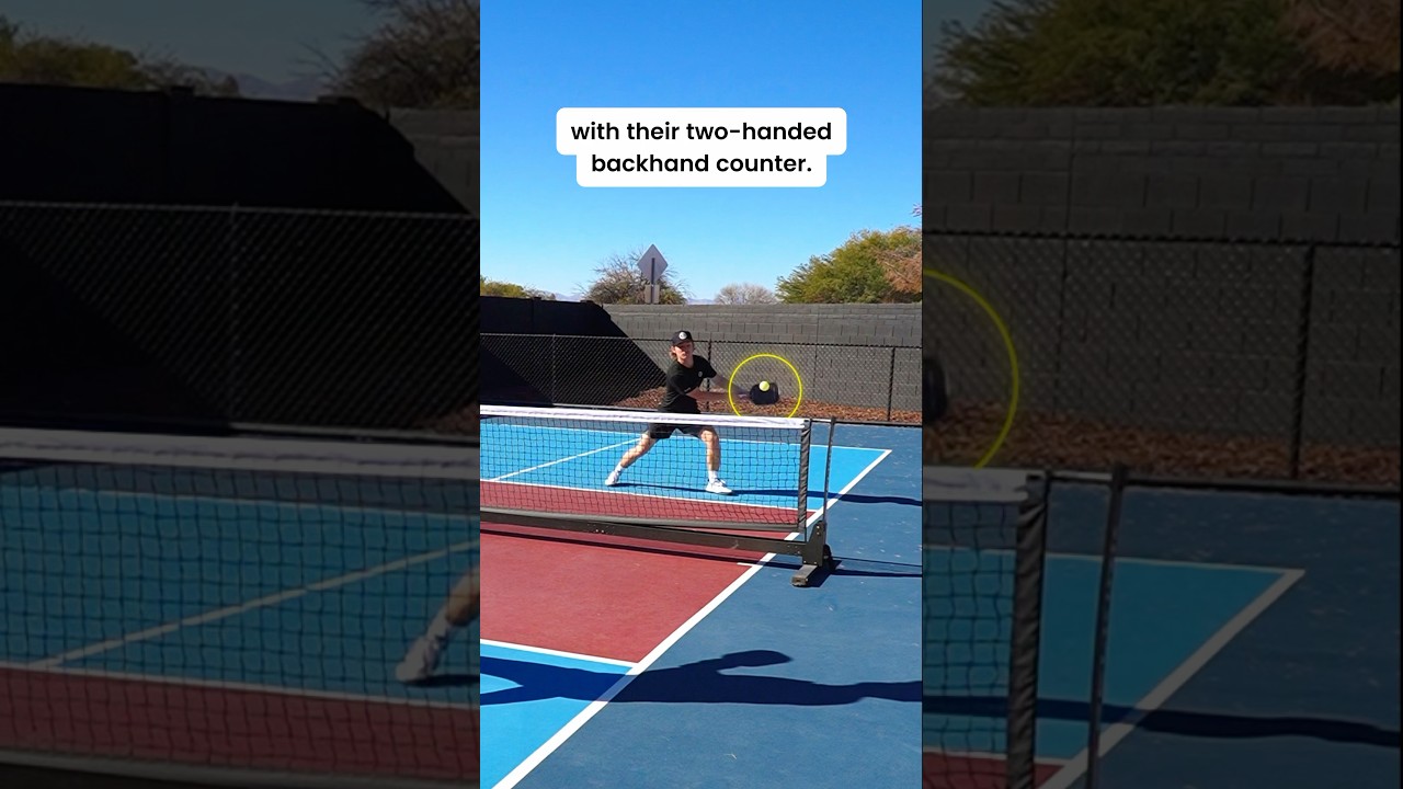 Getting burned down the line? Attack the right hip vs two handed backhands. Simple and effective.