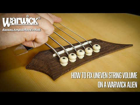 How to fix uneven string volume on Warwick Alien acoustic piezo bridges