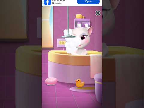 Angela's bath time ❤️‍🩹#mytalkingangela #shortsfeed #games