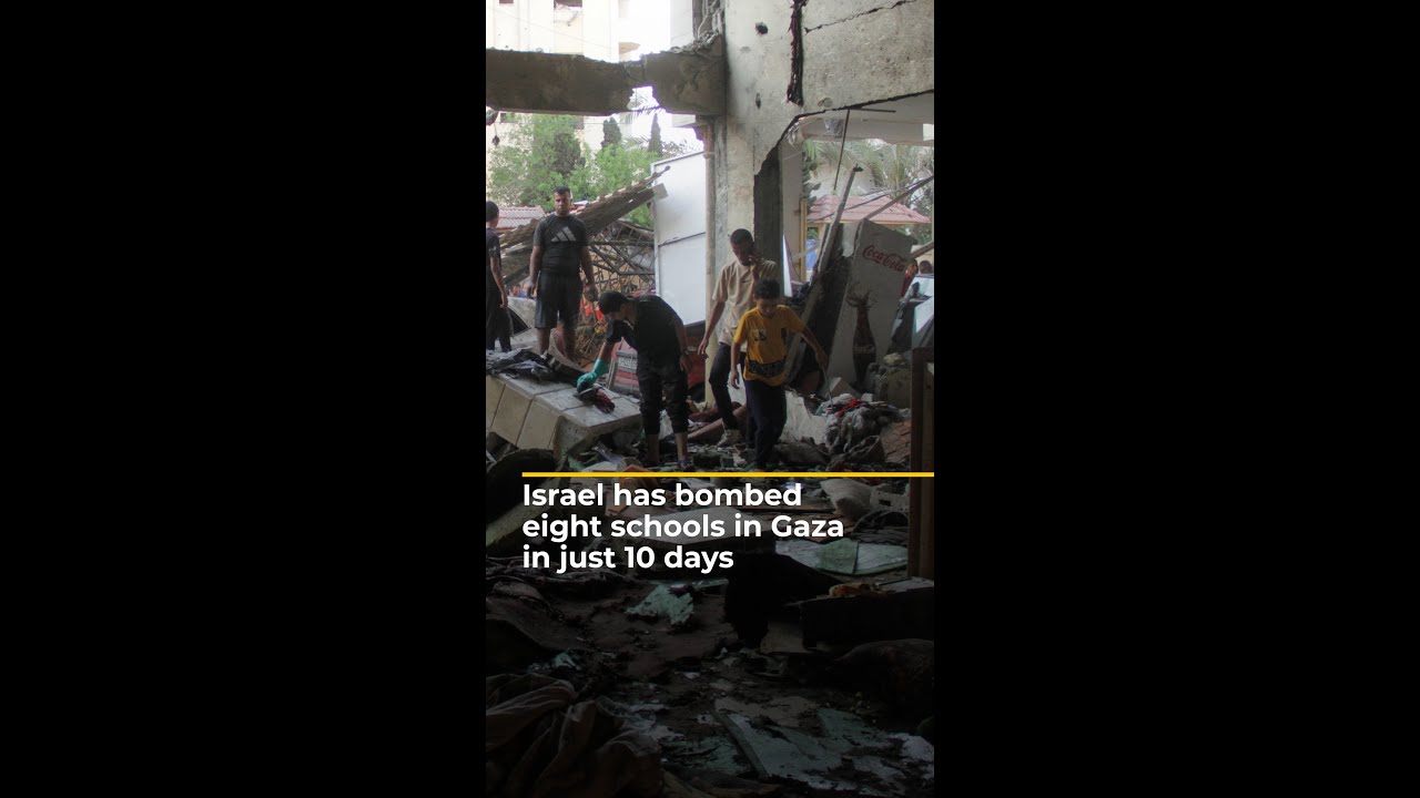 Israel has bombed eight schools in Gaza in just 10 days | AJ #shorts