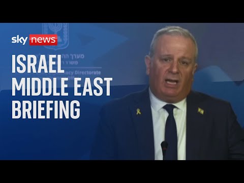 Watch live: Israel government briefing on Middle East conflict