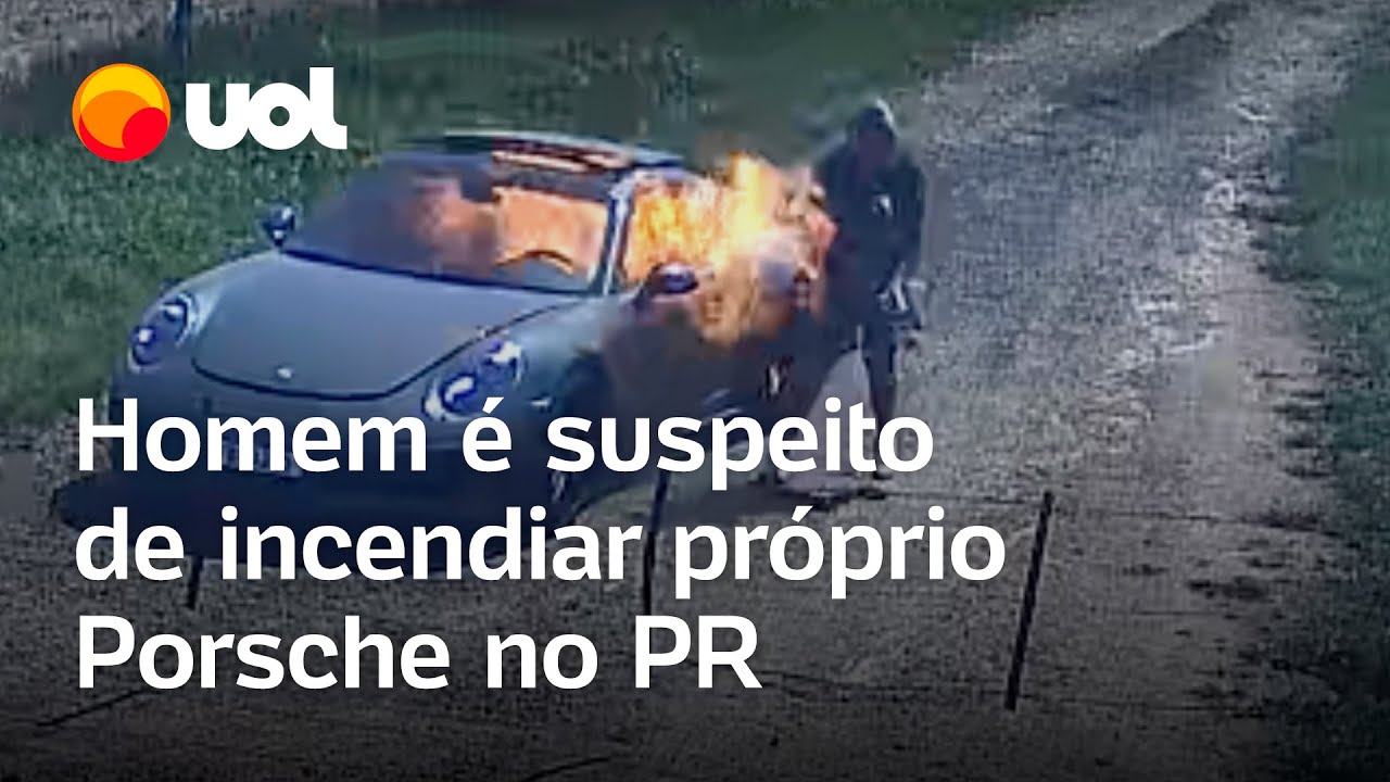 Homem é suspeito de incendiar próprio Porsche que tinha R$ 450 mil em dívidas no Paraná