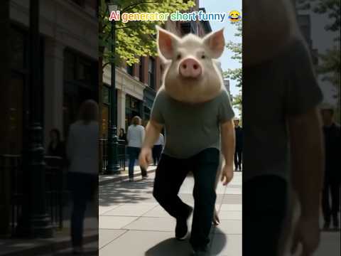 "Aadmi Chalte Chalte Pig Ban Gaya! 🐷😂 #FunnyShort" AI generator
