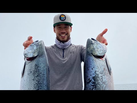 INSANE EPIC First Salmon Trip (Double, TRIPLE hook-ups, Limits)!!