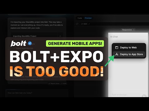 Bolt + Expo: Generate & Deploy Native Android / iOS Apps INSTANTLY!