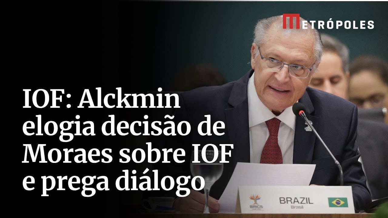 IOF Alckmin diz que Moraes teve sabedoria e prega diálogo