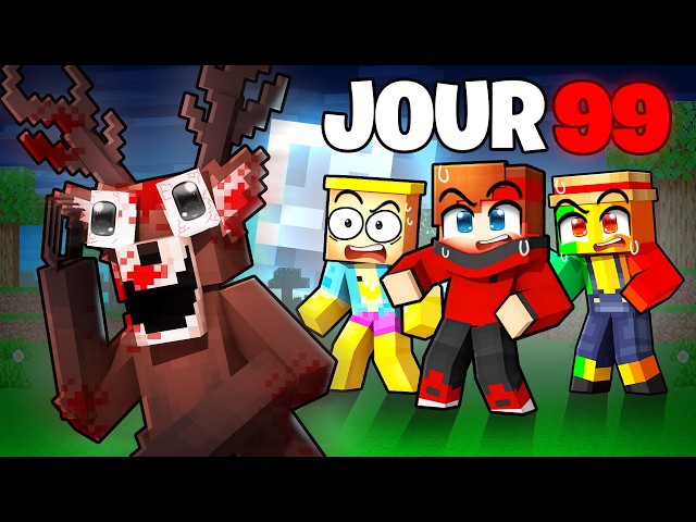 J'ai essayé de Survivre 99 Nuits dans la Forêt sur Minecraft !