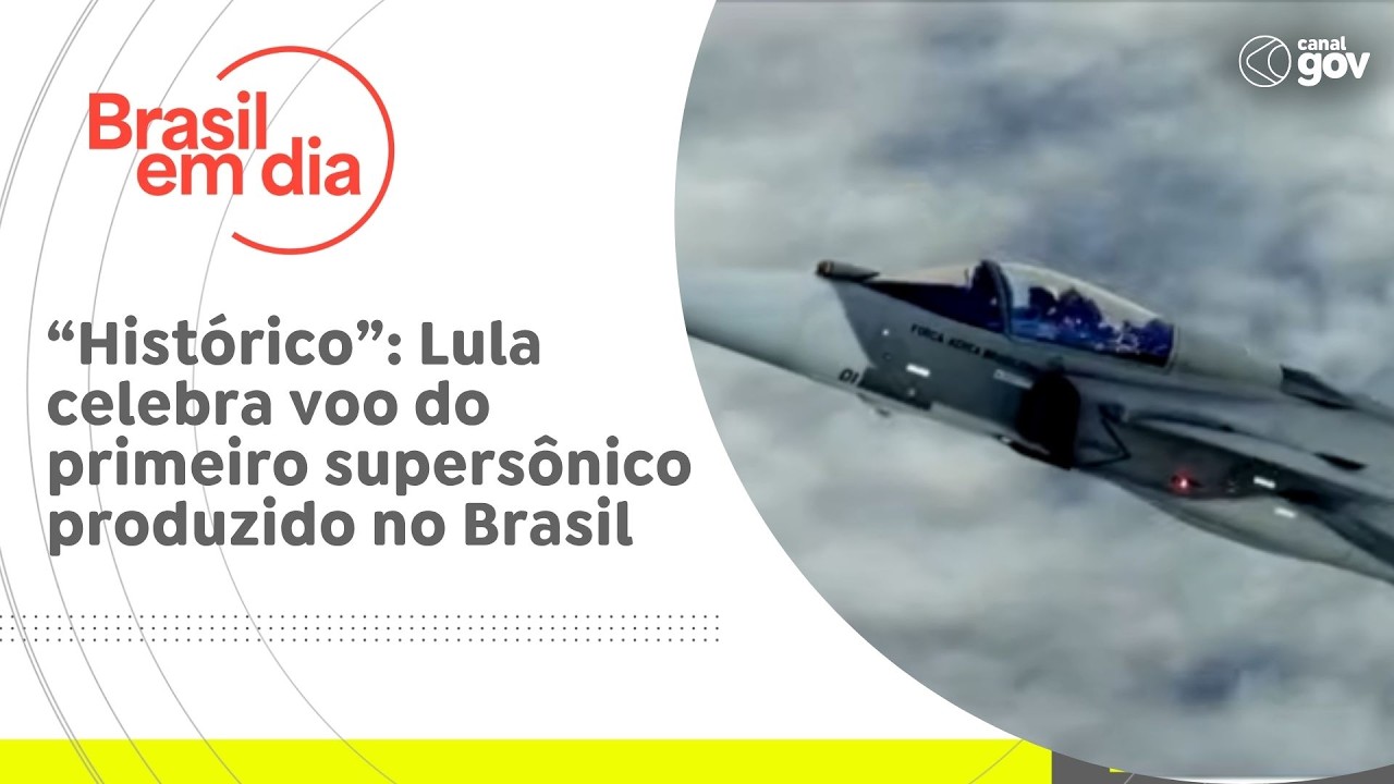 Histórico Lula celebra voo do primeiro supersônico produzido no Brasil
