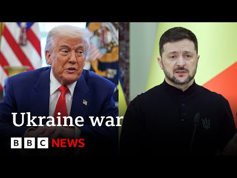 US President Donald Trump blames Volodymyr Zelensky for starting Ukraine war | BBC News