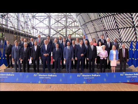 Leaders pose for family photo at EU-Western Balkans Summit in Brussels | AFP