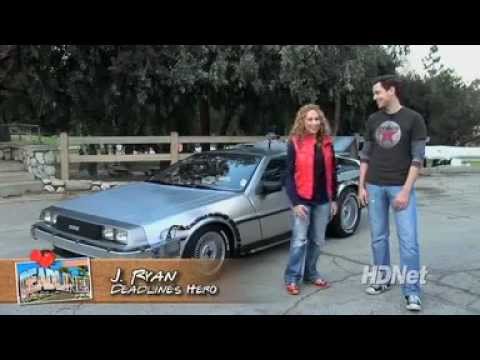 Deadline! Hi-jacks a DeLorean Time Machine BTTF Car