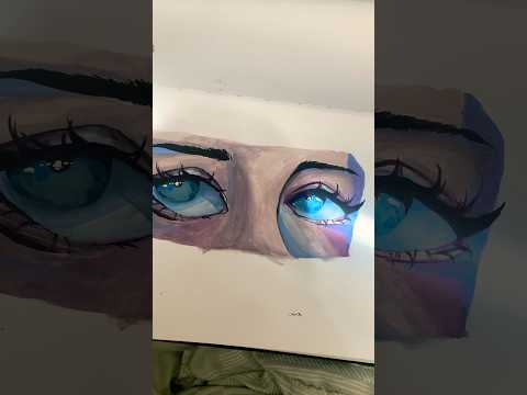 Ocean eyes with my art✨🦋🩵#youngartist #fypシ゚viral
