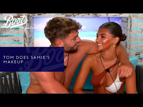 boots.com & Boots Promo Code video: Tom does Samie's makeup | Boots X Love Island | Boots UK