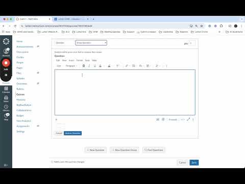 How to set up an OHM test to be used with an online proctoring software