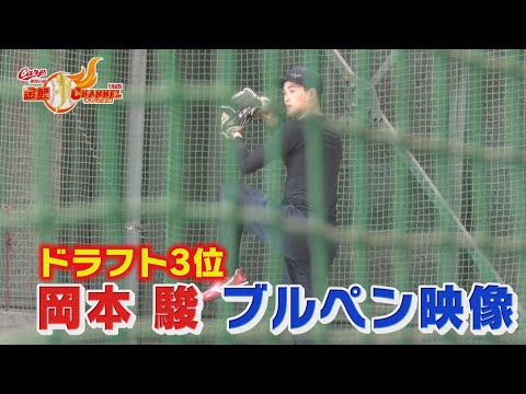 【本格派右腕】ドラフト３位岡本駿　ブルペン