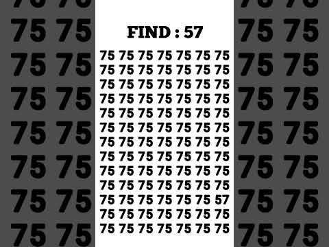 Find the odd number 👉 57 within 5 second #shorts