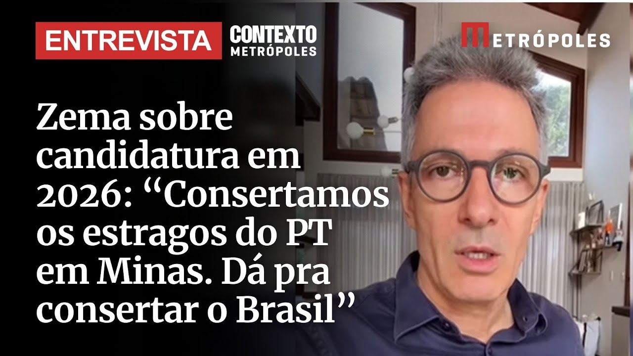 Zema sobre candidatura em 2026 Consertamos os estragos do PT em Minas Dá pra consertar o Brasil