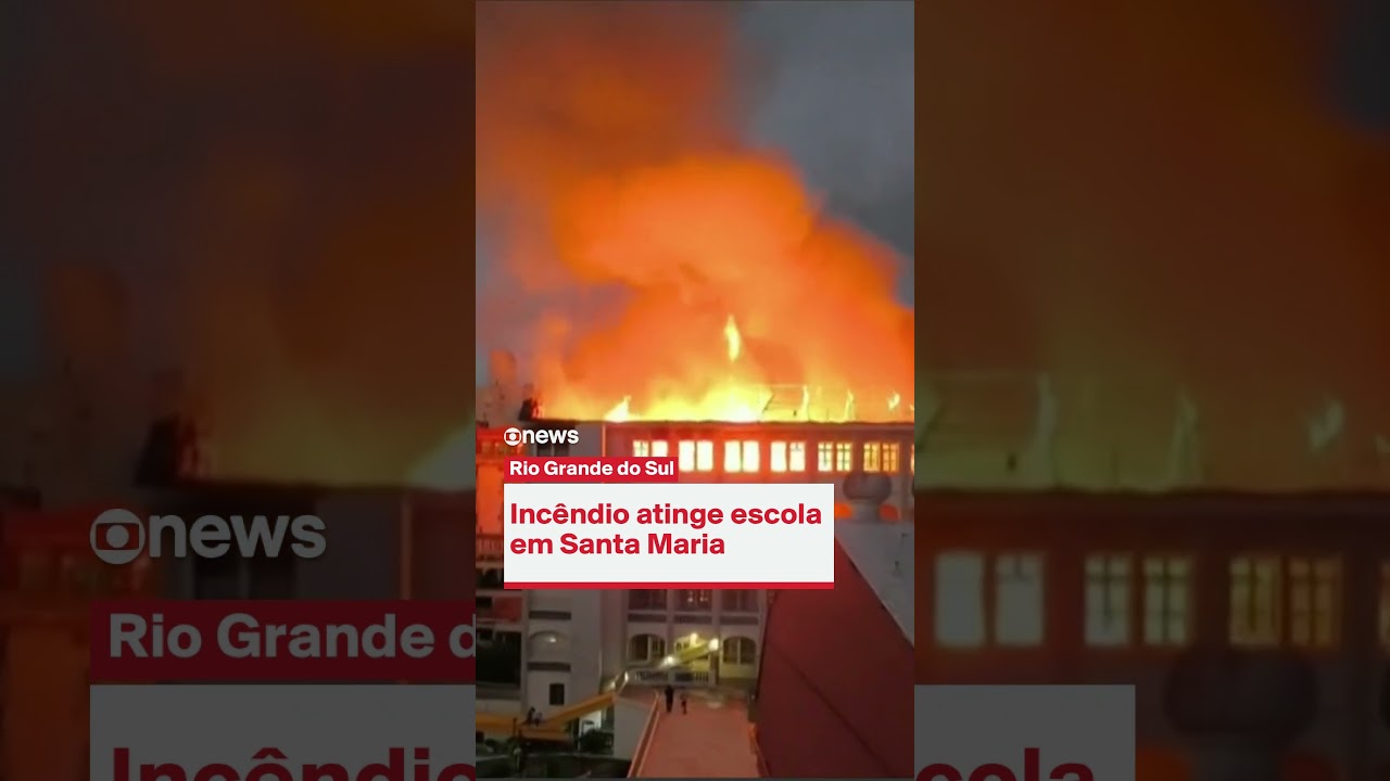 Incêndio atinge escola em Santa Maria