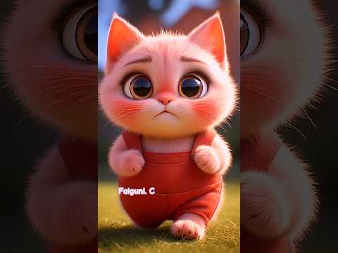 A Pink Magical Butterfly Bites The Little Cat and Then !!!! #youtubeshorts #Shorts #cat #cute #story