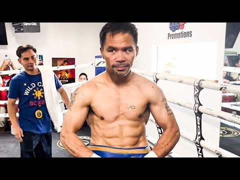 Manny Pacquiao FULL RIPPED WORKOUT 4 DAYS before Barrios fight; sends READY FOR WAR Message
